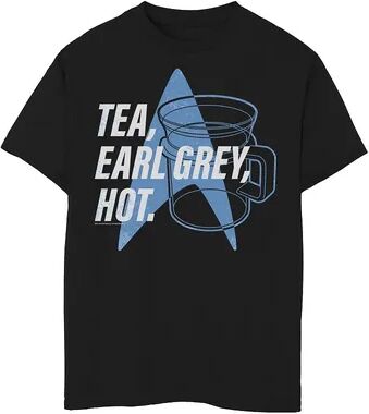 Licensed Character Boys 8-20 Star Trek Next Generation Tea Earl Grey Graphic Tee, Boy's, Size: XL, Black