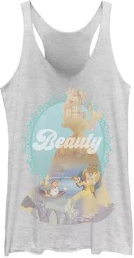 Licensed Character Juniors' Disney's Beauty & The Beast Enchanted Dance Tank Top, Girl's, Size: XL, White