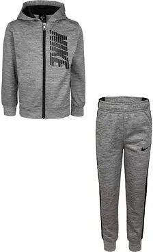 Nike Boys 4-7 Nike Therma Fleece Colorblock Hoodie & Pants Track Set, Boy's, Grey