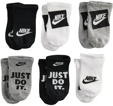 Nike Boys Nike 6-pack Lightweight No-Show Socks, Boy's, Size: 7-8.5, Brown Over