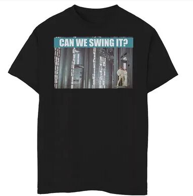 Star Wars Boys 8-20 Star Wars Luke & Leia Can We Swing It Graphic Tee, Boy's, Size: XS, Black