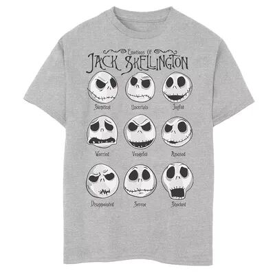 Disney s The Nightmare Before Christmas Boys 8-20 Emotional Jack Graphic Tee, Boy's, Size: Large, Grey