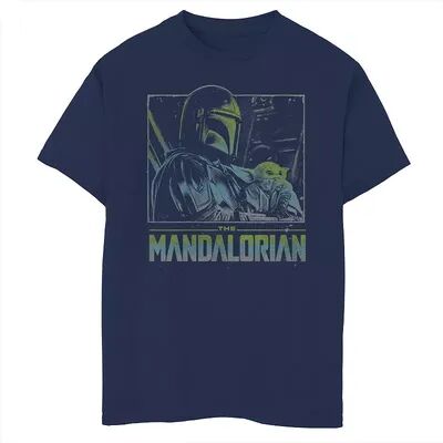 Star Wars Boys 8-20 Star Wars: The Mandalorian & The Child aka Baby Yoda Color Pop Poster Graphic Tee, Boy's, Size: XS, Blue