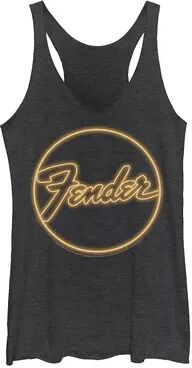 Licensed Character Juniors' Fender Neon Logo Tank, Girl's, Size: XXL, Black