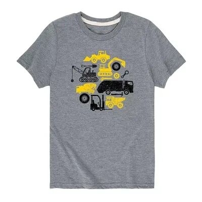Licensed Character Boys 8-20 Construction Toss Graphic Tee, Boy's, Size: Large, Grey
