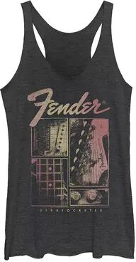 Licensed Character Juniors' Fender Stratocaster Panels Tank, Girl's, Size: XXL, Black