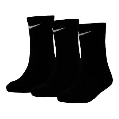 Nike Boys Nike 3-Pack Elite Basketball Crew Socks, Boy's, Size: 5-7, Grey
