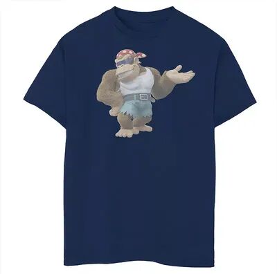 Licensed Character Boys 8-20 Nintendo Donkey Kong Country Funky Kong Tee, Boy's, Size: Medium, Blue