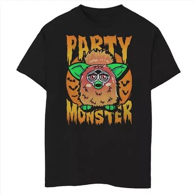 Licensed Character Boys 8-20 Furby Halloween Party Animal Graphic Tee, Boy's, Size: Small, Black