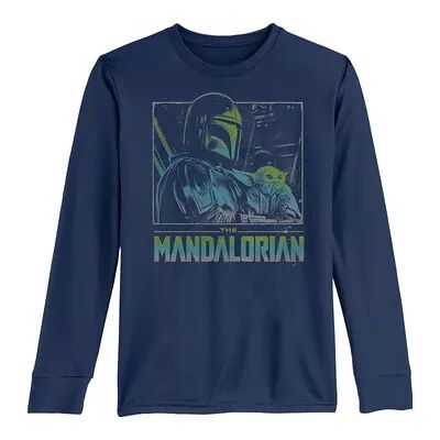 Licensed Character Boys 8-20 Star Wars The Mandalorian & The Child AKA Baby Yoda Color Pop Poster Tee, Boy's, Size: Small, Blue