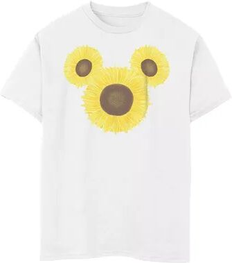 Disney s Mickey Mouse & Friends Boys 8-20 Mickey Sunflower Ears Graphic Tee, Boy's, Size: Medium, White