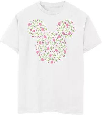 Disney s Mickey Mouse & Friends Boys 8-20 Mickey Floral Egg Fill Graphic Tee, Boy's, Size: XL, White