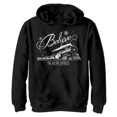 Licensed Character Boys 8-20 The Polar Express Believe Hoodie, Boy's, Size: Small, Black