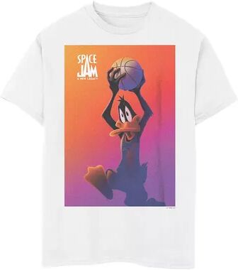 Licensed Character Boys 8-20 Space Jam 2 Daffy Duck Poster Tee, Boy's, Size: Medium, White