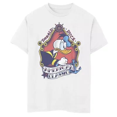 Disney s Mickey Mouse & Friends Boys 8-20 Donald Duck American Classic Graphic Tee, Boy's, Size: Medium, White