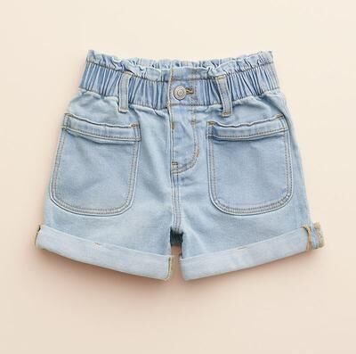 Little Co. by Lauren Conrad Baby & Toddler Girl Little Co. by Lauren Conrad Paper-Bag Waist Denim Shorts, Toddler Girl's, Size: 18 Months, Blue