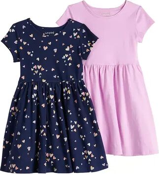 Jumping Beans Toddler Girl Jumping Beans 2-Pack Skater Dresses, Toddler Girl's, Size: 18 Months, Dark Blue