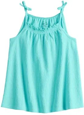 Jumping Beans Toddler Girl Jumping Beans Bow Shoulder Strappy Swing Tank Top, Toddler Girl's, Size: 2T, Light Blue