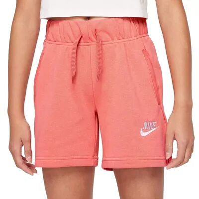 Nike Girls 7-16 Nike French-Terry Shorts, Girl's, Size: Small, Dark Red