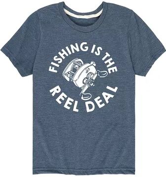 Licensed Character Boys 8-20 Fishing Is The Reel Deal Tee, Boy's, Size: Small, Med Blue