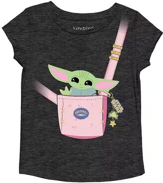 Jumping Beans Girls 4-12 Jumping Beans The Mandalorian Grogu aka Baby Yoda Fanny Pack Graphic Tee, Girl's, Size: 6X, Dark Grey