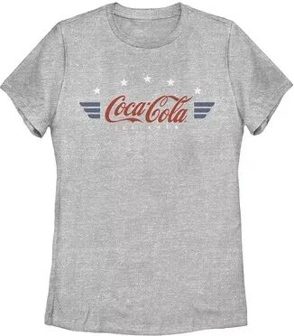 Licensed Character Juniors' Coca-Cola Ice Cold Badge Tee, Girl's, Size: Medium, Med Grey