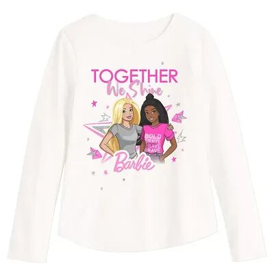 Jumping Beans Girls 4-12 Jumping Beans Barbie Together We Shine Graphic Tee, Girl's, Size: 7, Natural