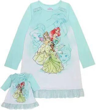 Licensed Character Disney Princess Girls 4-8 Nightgown & Doll Gown Set, Girl's, Multicolor