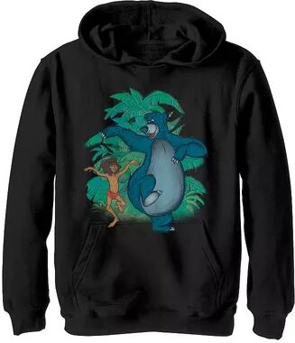 Disney s Jungle Book Boys 8-20 Mowgli And Baloo Dancing Hoodie, Boy's, Size: Large, Black