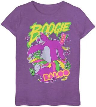 Disney Girls 7-16 Jungle Book Boogie Baloo Graphic Tee, Girl's, Size: XS, Purple