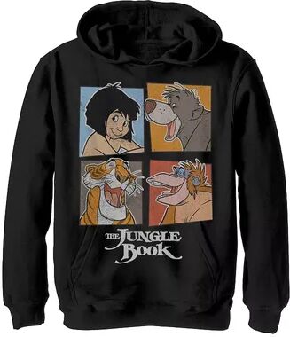 Licensed Character Disney's Jungle Book Boys 8-20 Mowgli And Friends Box Hoodie, Boy's, Size: Small, Black