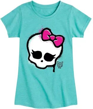 Licensed Character Girls 7-16 Monster High Skull Graphic Tee, Girl's, Size: Large (10/12), Turquoise/Blue