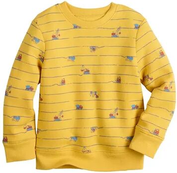 Jumping Beans Toddler Jumping Beans Allover Construction Print Fleece Sweatshirt, Toddler Boy's, Size: 4T, Gold