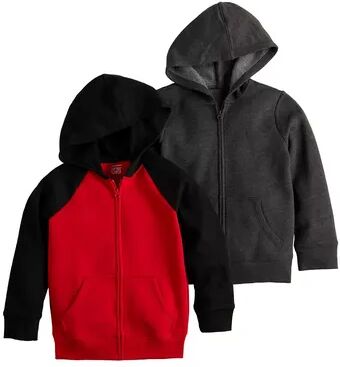 Jumping Beans Boys 4-12 Jumping Beans 2 Pack Zip Hoodie Set, Boy's, Size: 8, Med Red