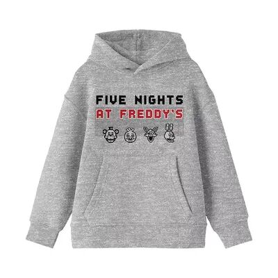 Licensed Character Boys 8-20 Five Nights At Freddy's Hoodie, Boy's, Size: Medium, Grey