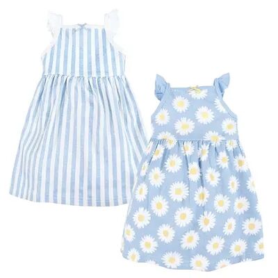 Hudson Baby Infant and Toddler Girl Cotton Dresses, Blue Daisy, Toddler Girl's, Size: 4T, Brt Blue