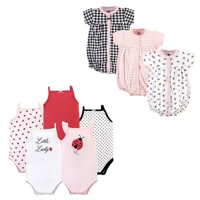 Hudson Baby Infant Girl Cotton Bodysuits and Rompers, 8-Piece, Ladybug, Infant Girl's, Size: 9-12Months