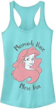 Disney Juniors' Disney's The Little Mermaid Fun Racerback Tank Top, Girl's, Size: Large, Brt Green