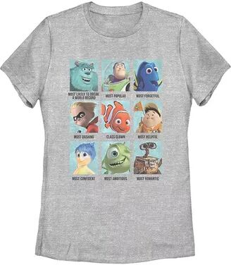 Licensed Character Juniors Disney / Pixar Yearbook Collection High Missy Crew Tee, Girl's, Size: Small, Grey