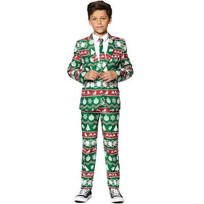 Suitmeister Boys 4-16 Suitmeister Green Nordic Christmas Suit, Boy's, Size: 14-16