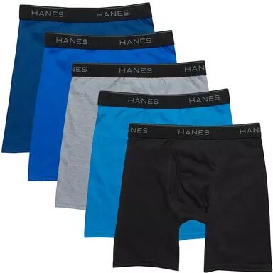 Hanes Boys 6-20 Hanes Ultimate 5-Pack Super Soft Lightweight Boxer Briefs, Boy's, Size: XL, Multicolor