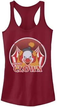 Licensed Character Juniors' Scooby-Doo Ghost Clown Retro Logo Tank, Girl's, Size: Medium, Red