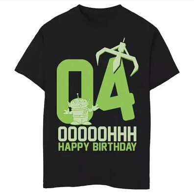 Disney / Pixar's Toy Story Boys 8-20 Aliens OOOOH Happy 4th Birthday Graphic Tee, Boy's, Size: Small, Black