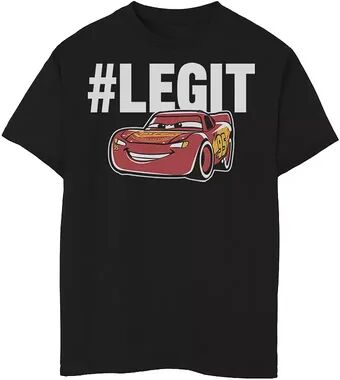 Disney / Pixar's Cars 3 Boys 8-20 Lightning McQueen #LEGIT Graphic Tee, Boy's, Size: Large, Black