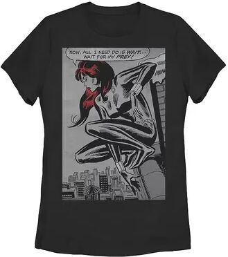 Licensed Character Juniors' Marvel Black Widow Classic Retro Panel Art Tee, Girl's, Size: Large