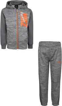 Nike Boys 4-7 Nike Dri-FIT Therma Fleece Hoodie & Pants Track Set, Boy's, Silver