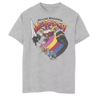 Licensed Character Boys 8-20 Power Rangers Megazord Go Portrait Graphic Tee, Boy's, Size: XL, Med Grey