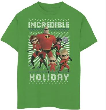 Disney / Pixar's Incredibles Boys 8-20 2 Holiday Christmas Graphic Tee, Boy's, Size: Small, Green