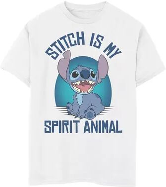 Disney s Lilo & Stitch Boys 8-20 Is My Spirit Animal Striped Portrait Graphic Tee, Boy's, Size: Small, White