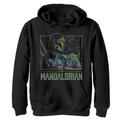 Star Wars Boys 8-20 Star Wars: The Mandalorian & The Child aka Baby Yoda Color Pop Poster Graphic Hoodie, Boy's, Size: Small, Black